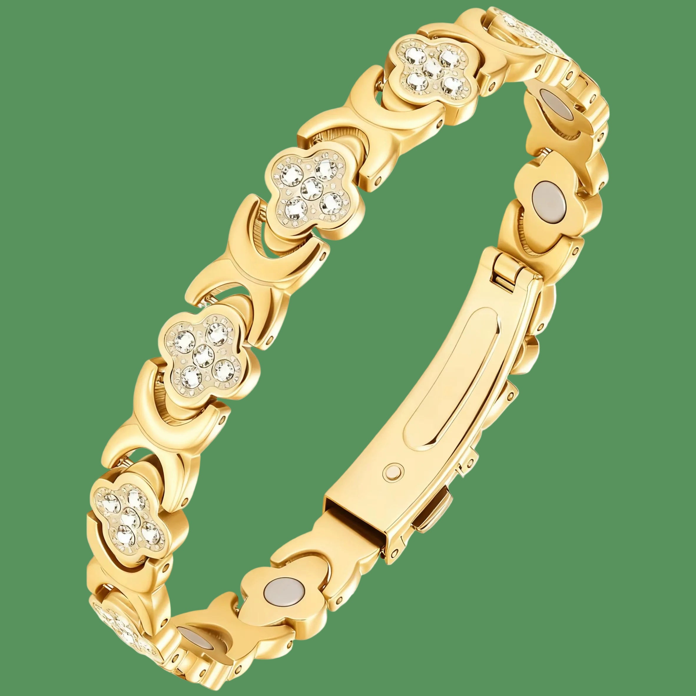 1Pcs Fashionable Light Luxury Clover Bracelet with Sparkling Cubic Zirconia for Women，Infinite Clover Jewelry