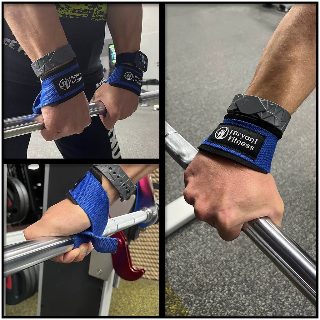 1 Pair Gym Lifting Straps Fitness Gloves Anti-Slip Hand Wraps Wrist Straps Support for Weight Lifting Powerlifting Training