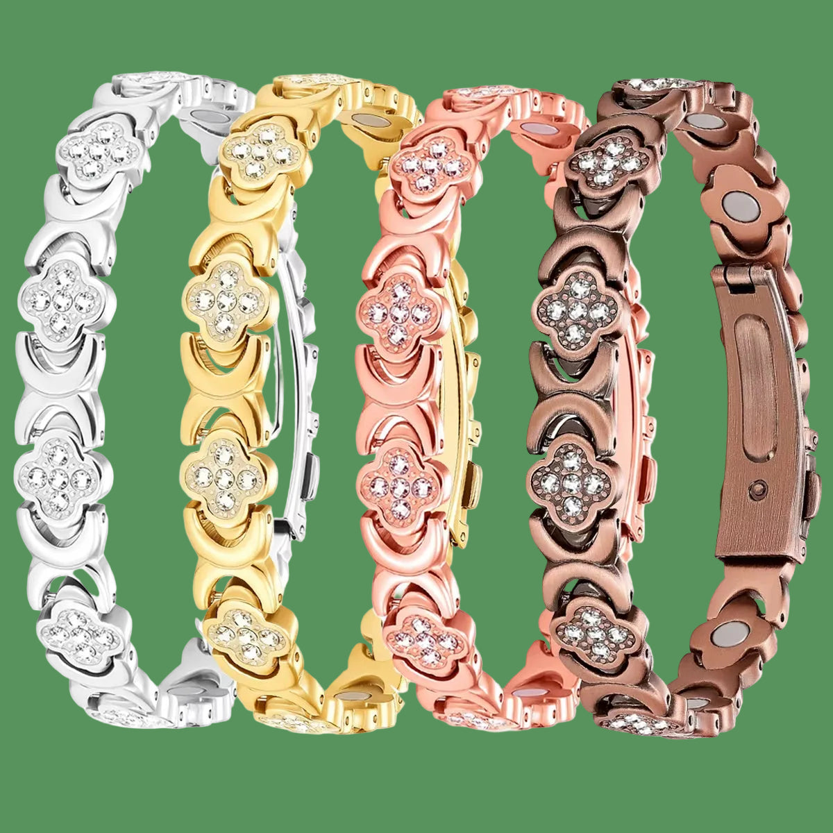 1Pcs Fashionable Light Luxury Clover Bracelet with Sparkling Cubic Zirconia for Women，Infinite Clover Jewelry