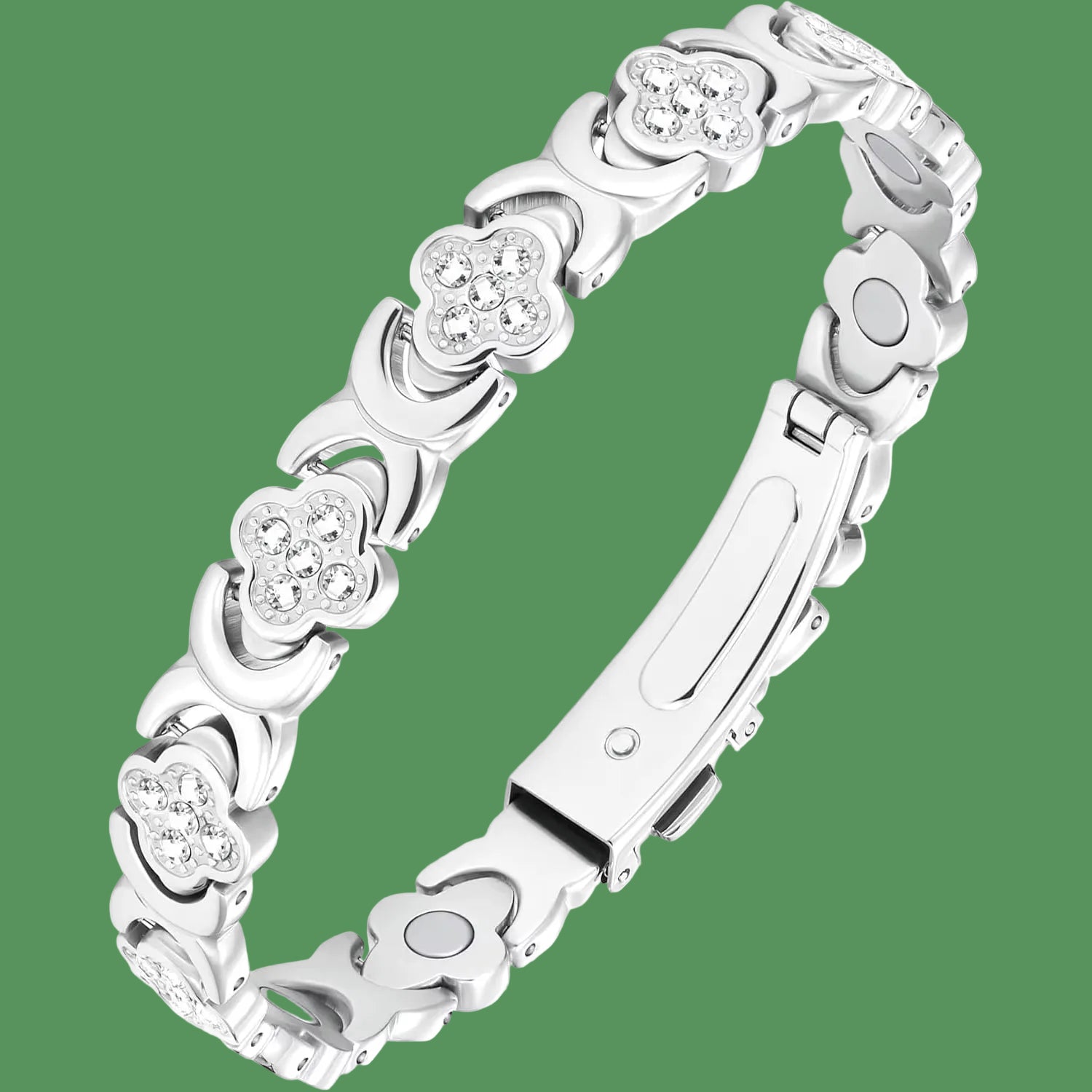 1Pcs Fashionable Light Luxury Clover Bracelet with Sparkling Cubic Zirconia for Women，Infinite Clover Jewelry