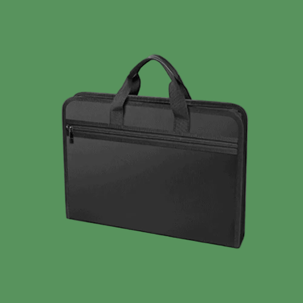 A4 Zipper File Bag Waterproof Fireproof Document Bag Foldable Accordion File Pouch Large Capacity Document Storage Bag