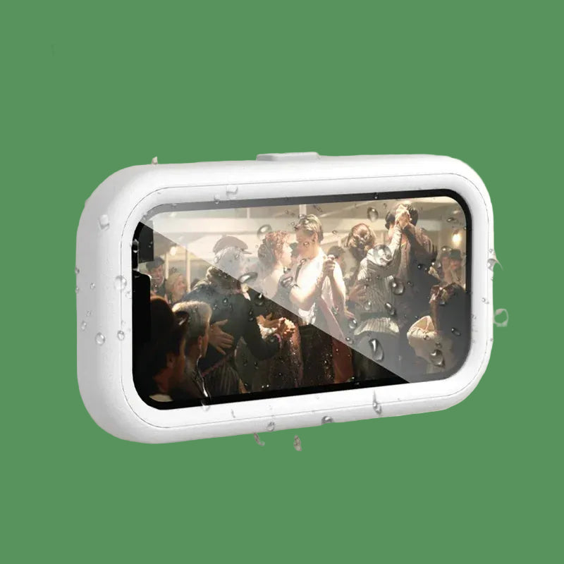 Cell Phone Holder Adjustable Sticky Wall Mount Waterproof Box Shower Bathroom Phone Stand TV Catch up Use All Smartphones