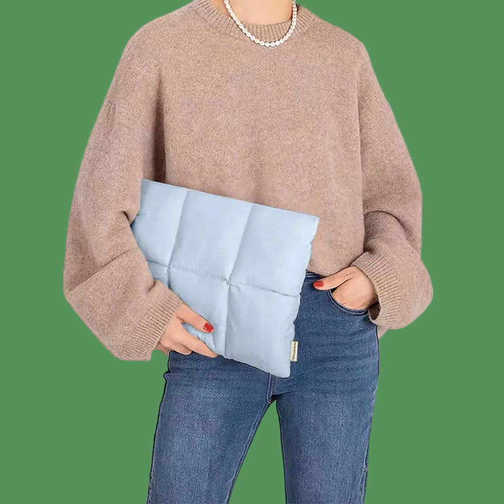 Puffy 13 14 Inch Laptop Sleeve Quilted Padded Computer Cover Bag for Women 14 16 Inch Laptop Carrying Case for Macbook Air Pro