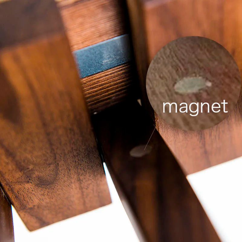 Wooden Beech Walnut Hanger Hidden Decoration Wall Hanging Row Hook Imitation Piano Button Design Doorway Coat Rack Minimalist