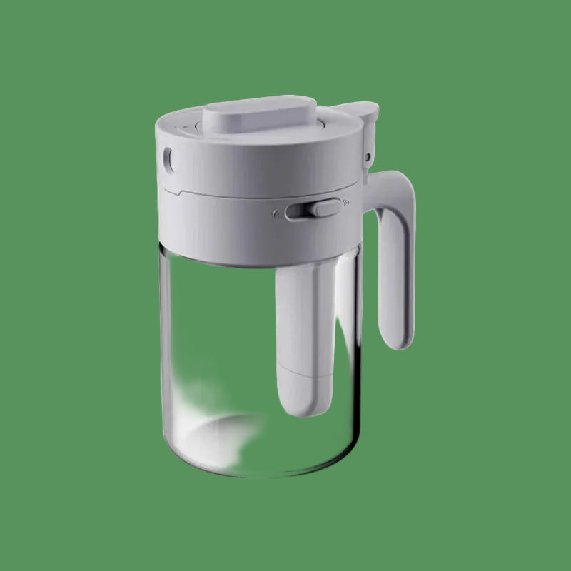 Household Kitchen Moisture-Proof Seasoning Jar Salt Container 2 in 1 Glass Spice Bottle Spoon Separation Glass Seasoning Can