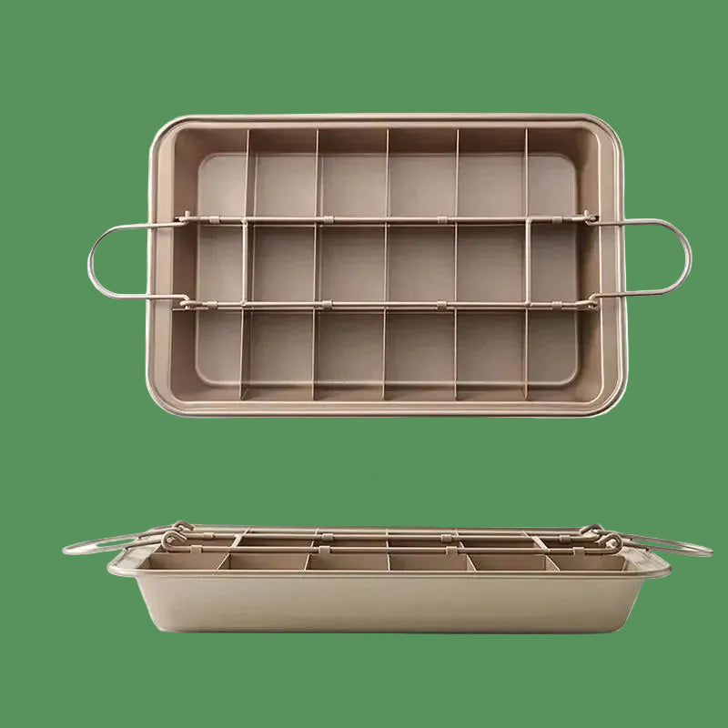1Pc Baking Dishes Non-Stick Bakeware Square Brownie Pan Bread Cake Pans Lattice Chocolate Dessert Cake Mold Kitchen Baking Pan