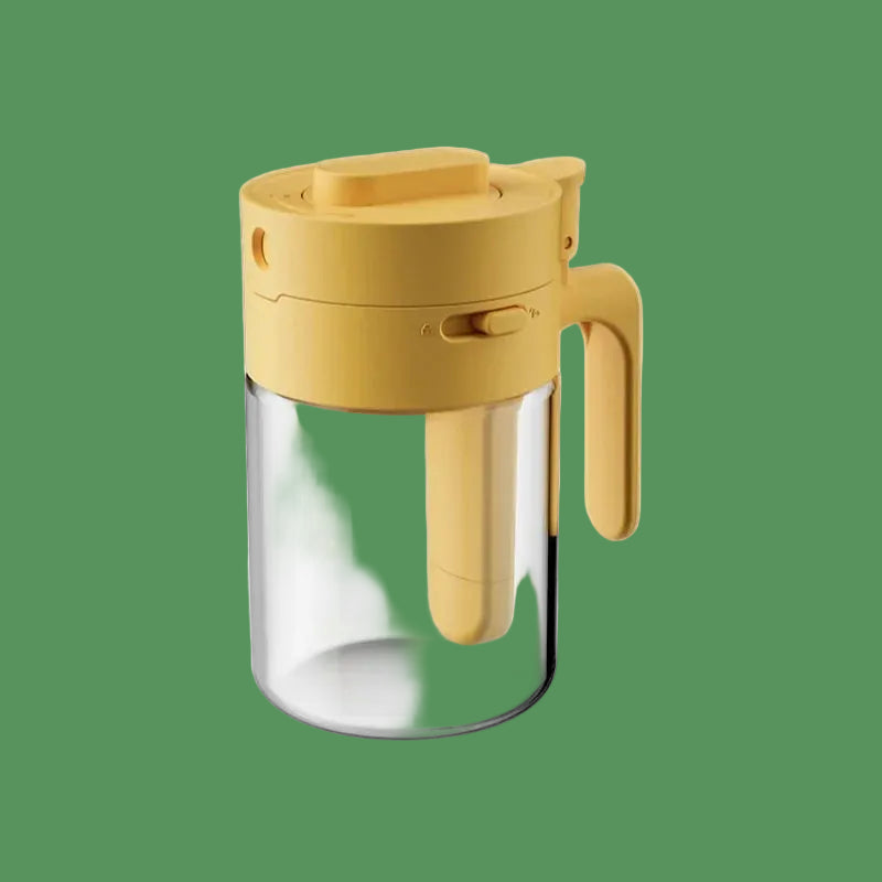 Household Kitchen Moisture-Proof Seasoning Jar Salt Container 2 in 1 Glass Spice Bottle Spoon Separation Glass Seasoning Can