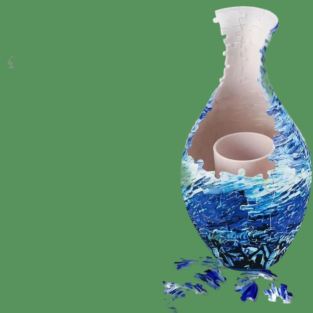 160 Curved Plastic Puzzle 3D Puzzlef Flower Vase Flower Arrangements 160 Pieces 3D Art Puzzle Vase Housewarming Gift DIY Arts