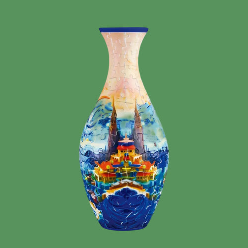 160 Curved Plastic Puzzle 3D Puzzlef Flower Vase Flower Arrangements 160 Pieces 3D Art Puzzle Vase Housewarming Gift DIY Arts