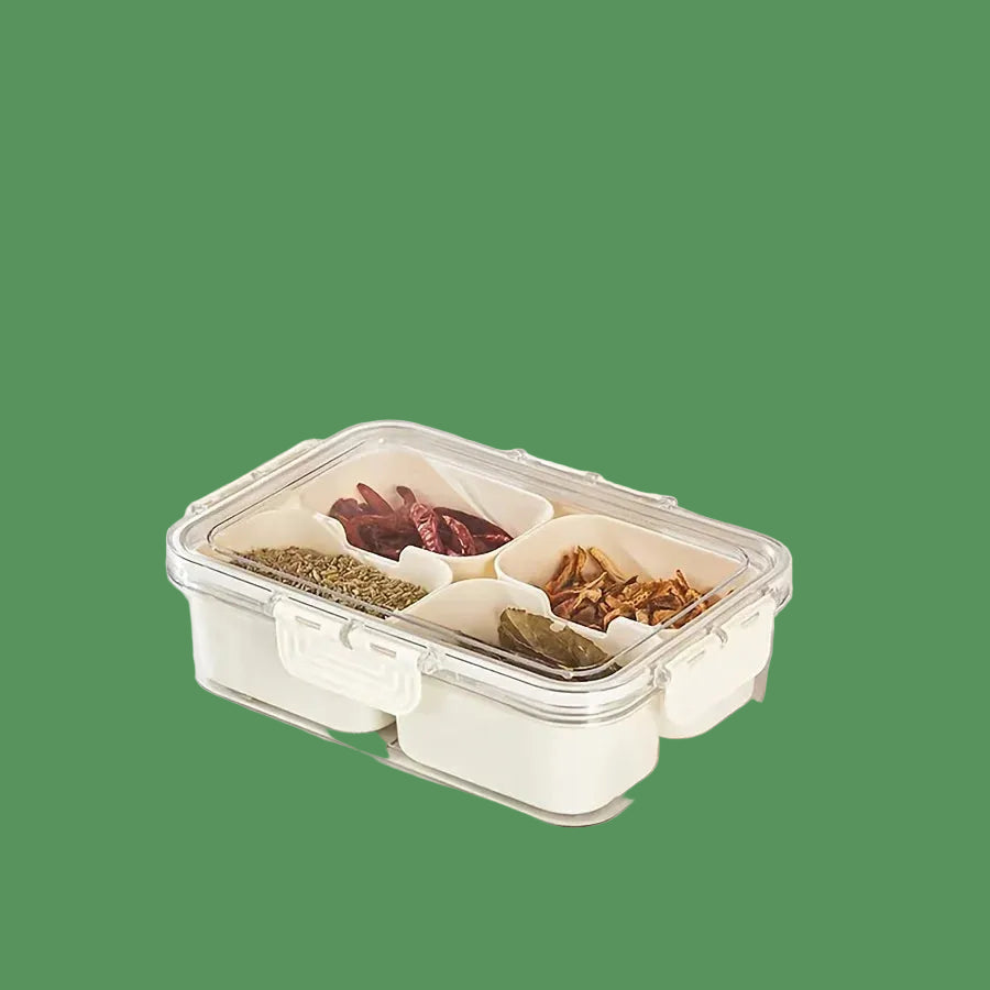 4Grid /8 Grid Snack Box Container, Portable Travel Charcuterie Board with Lid, Refrigerator Food Storage Box, Snack Organizer