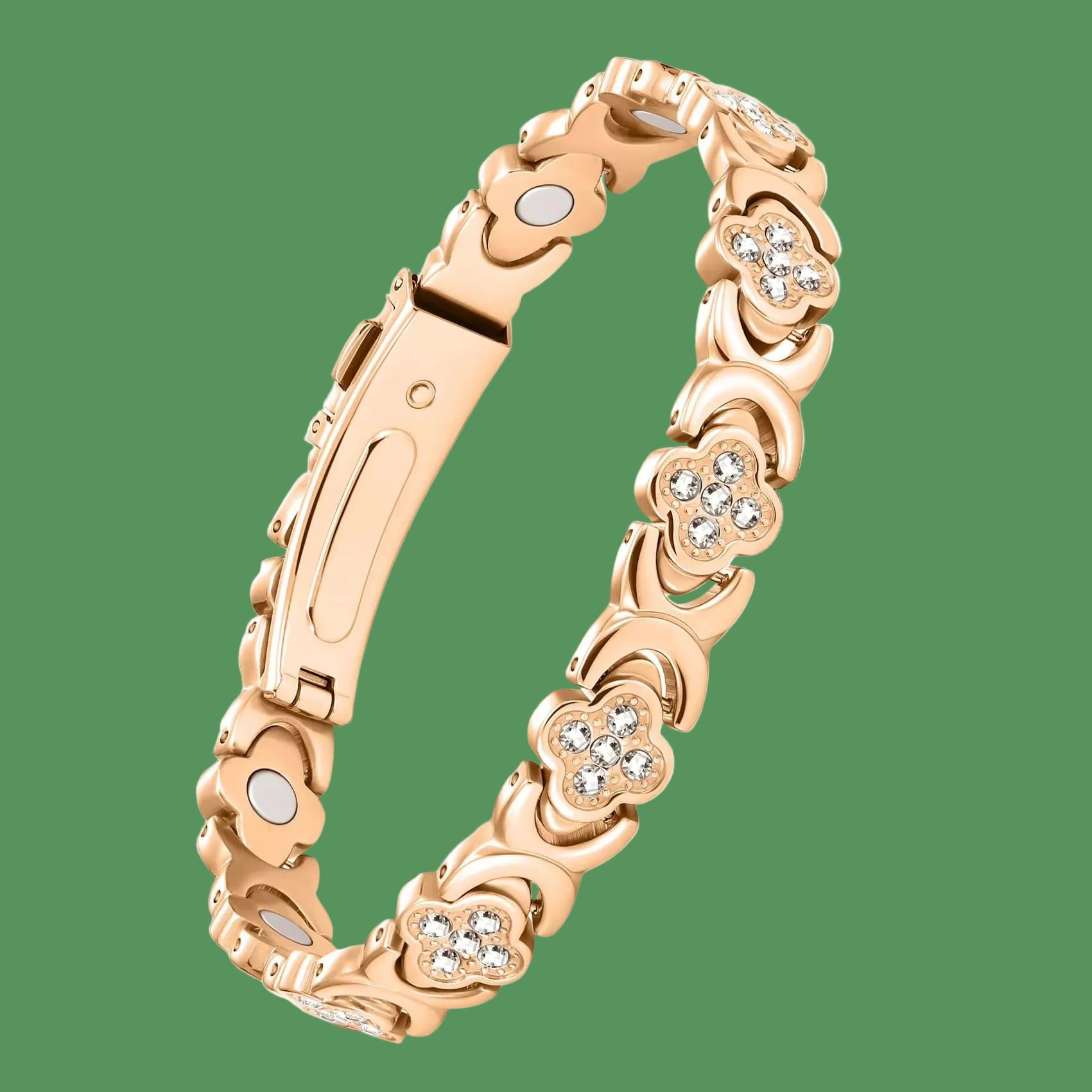 1Pcs Fashionable Light Luxury Clover Bracelet with Sparkling Cubic Zirconia for Women，Infinite Clover Jewelry